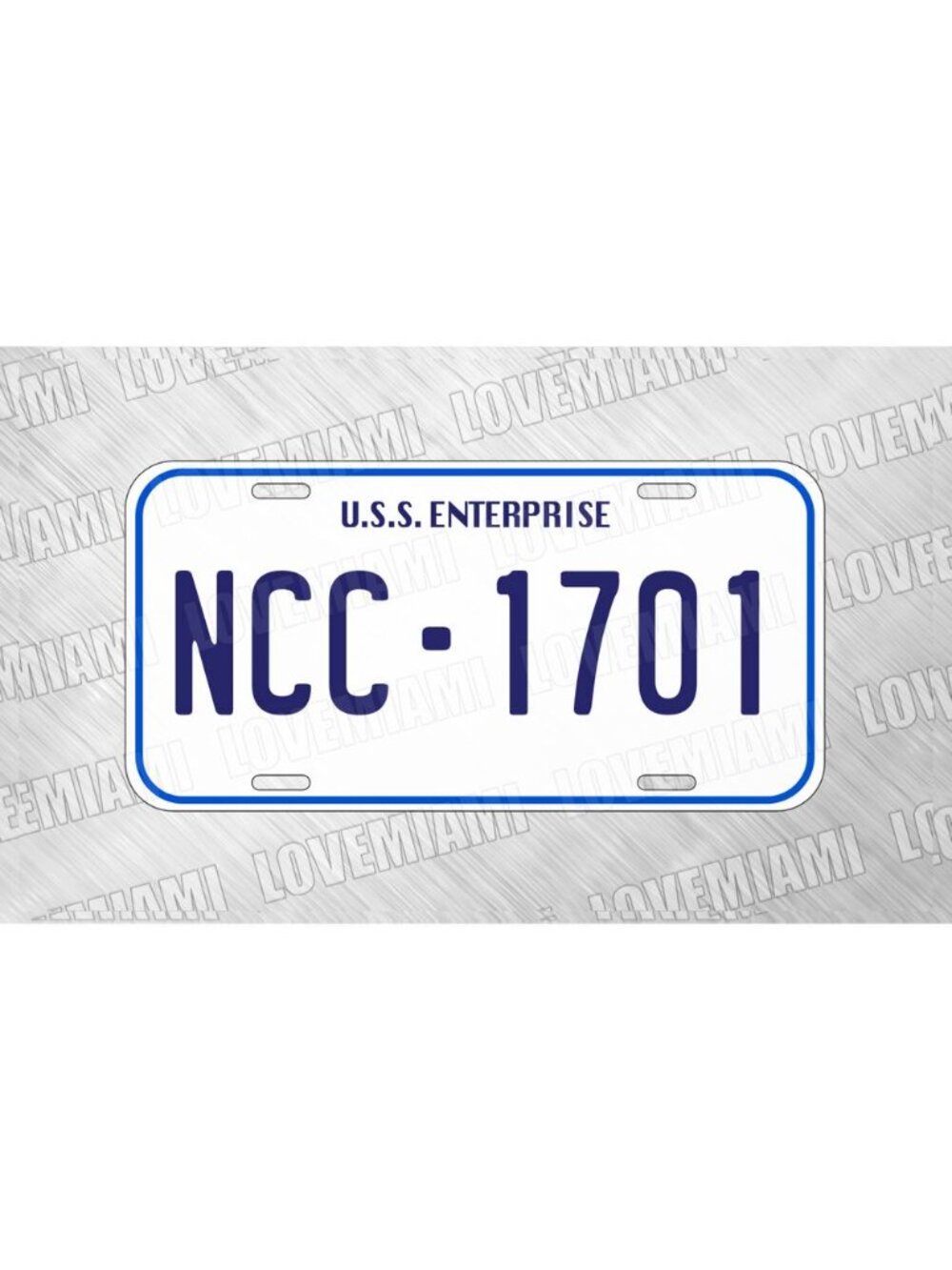 For Star Trek Fans NCC-1701 USS Enterprise License Plate Auto Car Tag